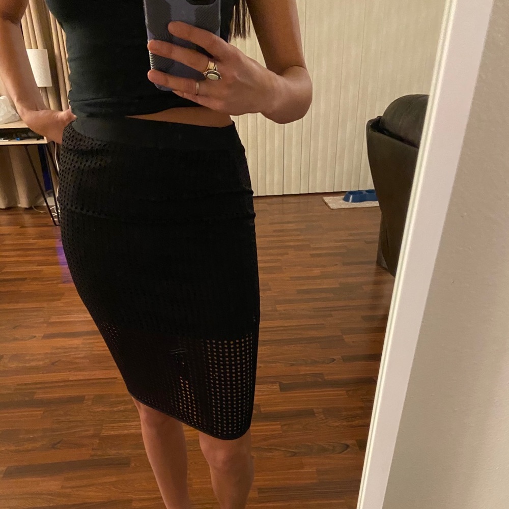 Black pencil skirt